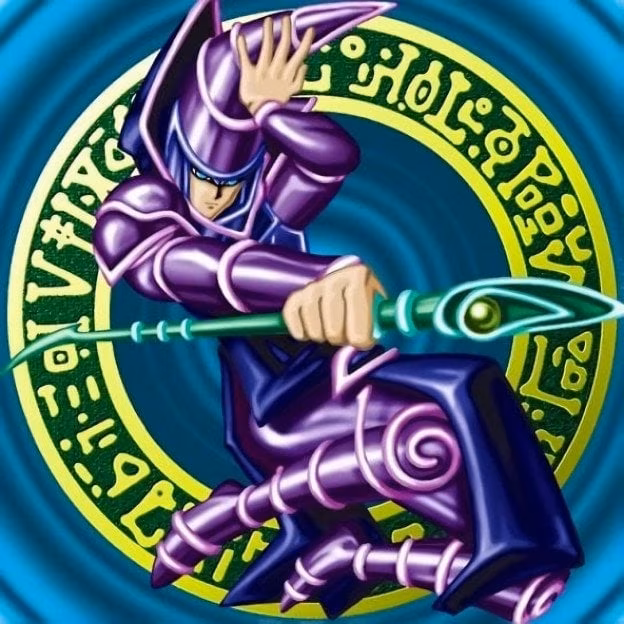 Mago Negro Yu-Gi-Oh! card artwork
