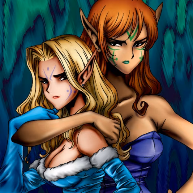 Elfos Gêmeos Yu-Gi-Oh! card artwork